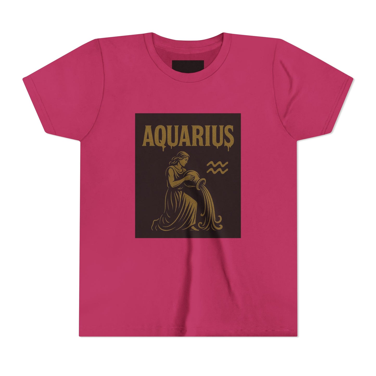 Gemini Wolf Youth Short Sleeve Tee - Astrology Shirt, Birthday Gift, Zodiac Apparel, Unique Tee for Kids