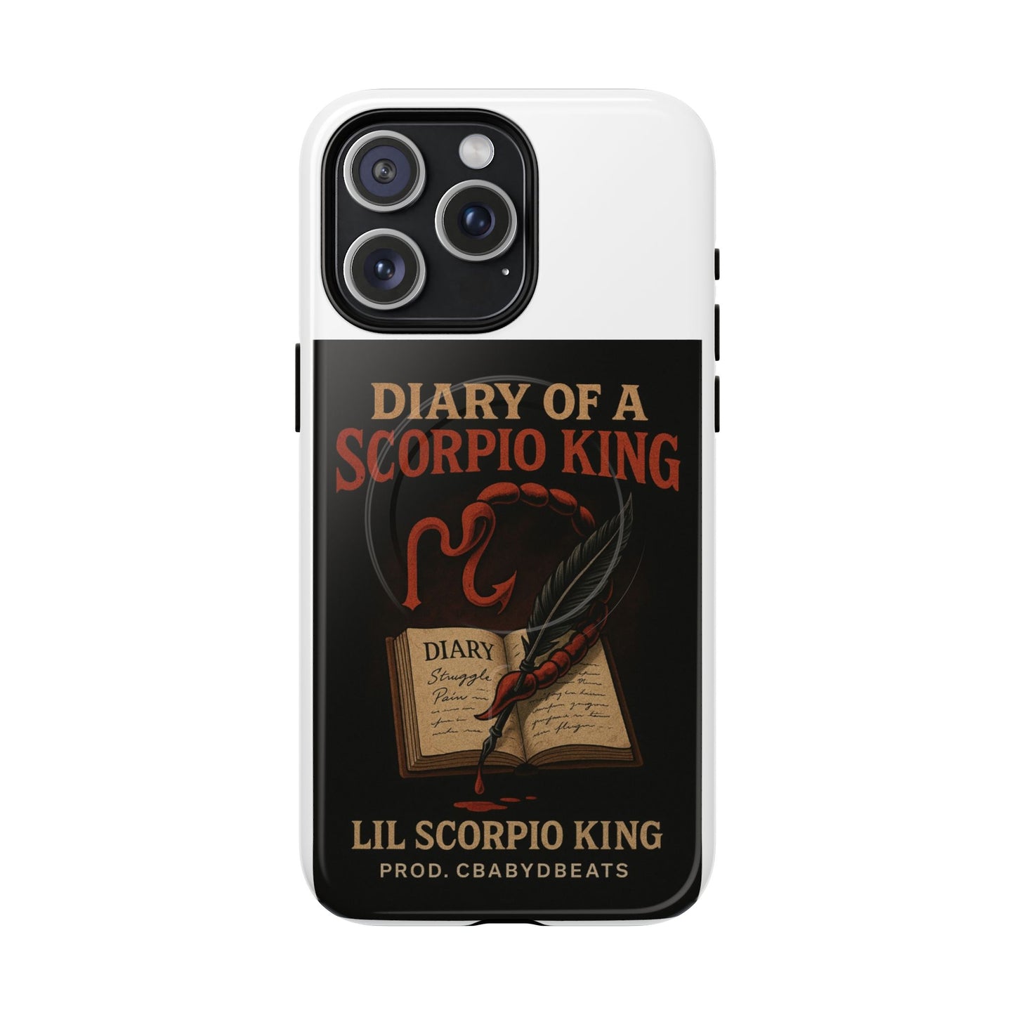 Scary diary of scorpion king Phone Case, Tough Phone Cover for Astrologers, Horoscope Gift, Astrology Accessory, Durable Cell Phone Protector