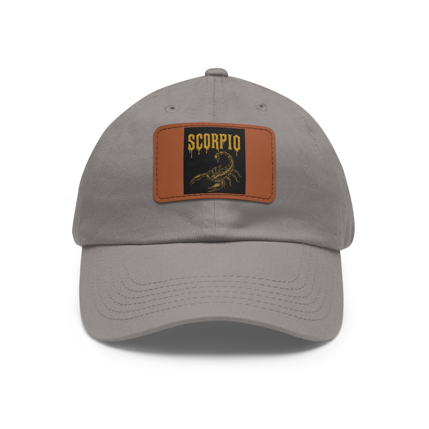 Dad Hat with Leather Patch, Astrology Fashion Hat, Gift for Pisces, Casual Outfit Accessory, Birthday Gift for Him