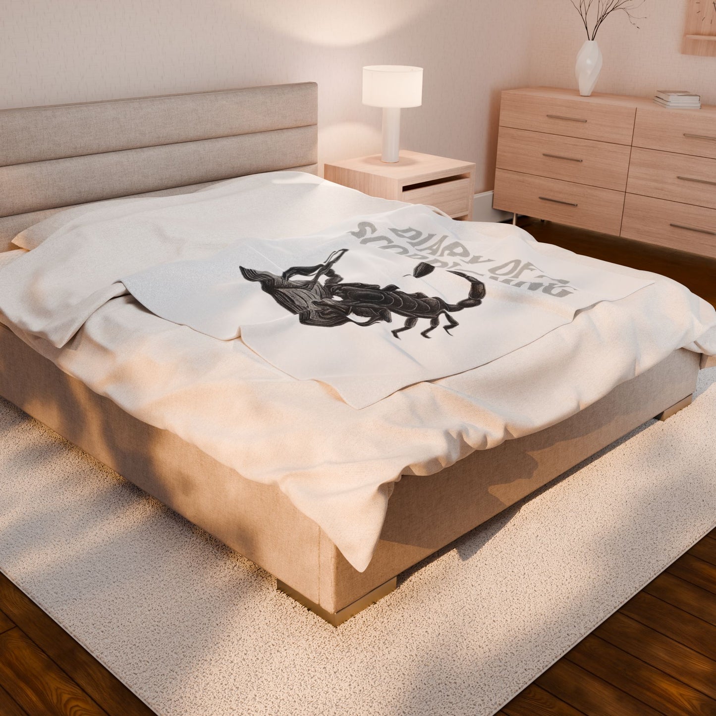 scorpio Velveteen Plush Blanket | Cozy Zodiac Throw, Astrology Gift, Unique Home Decor, Birthday Gift for Scorpio, Warm & Soft Blanket