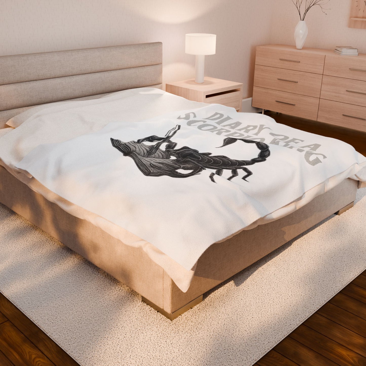 scorpio Velveteen Plush Blanket | Cozy Zodiac Throw, Astrology Gift, Unique Home Decor, Birthday Gift for Scorpio, Warm & Soft Blanket