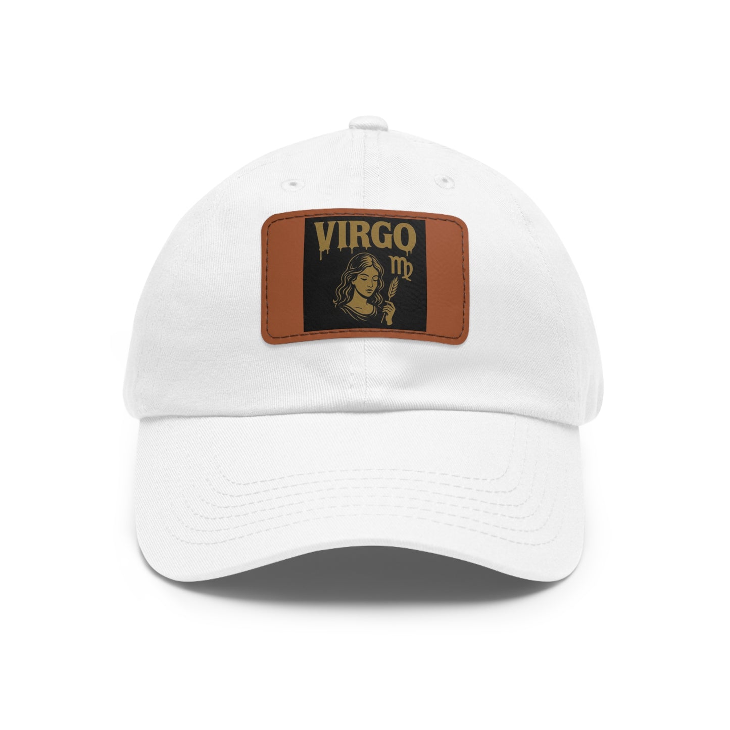 Dad Hat with Leather Patch, Astrology Fashion Hat, Gift for Pisces, Casual Outfit Accessory, Birthday Gift for Him