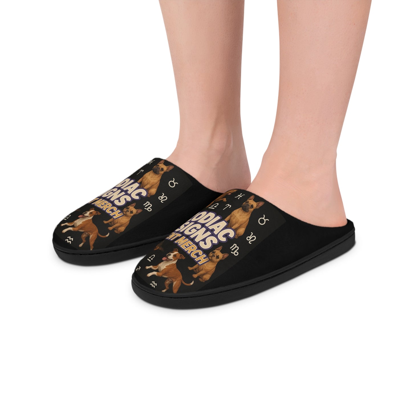Zodiac Signs Ent Merch Slippers Men's Indoor | Cozy Home Footwear for Astrology Lovers, Gifts for Birthdays, Relaxation, Self-Care