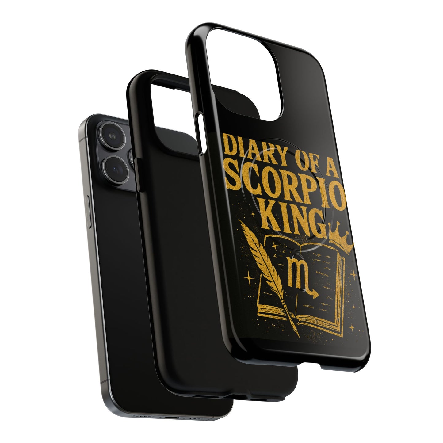 Diary of a scorpion king Zodiac Magnetic Phone Case, Tough Phone Cover for Astrologers, Horoscope Gift, Astrology Accessory, Durable Cell Phone Protector