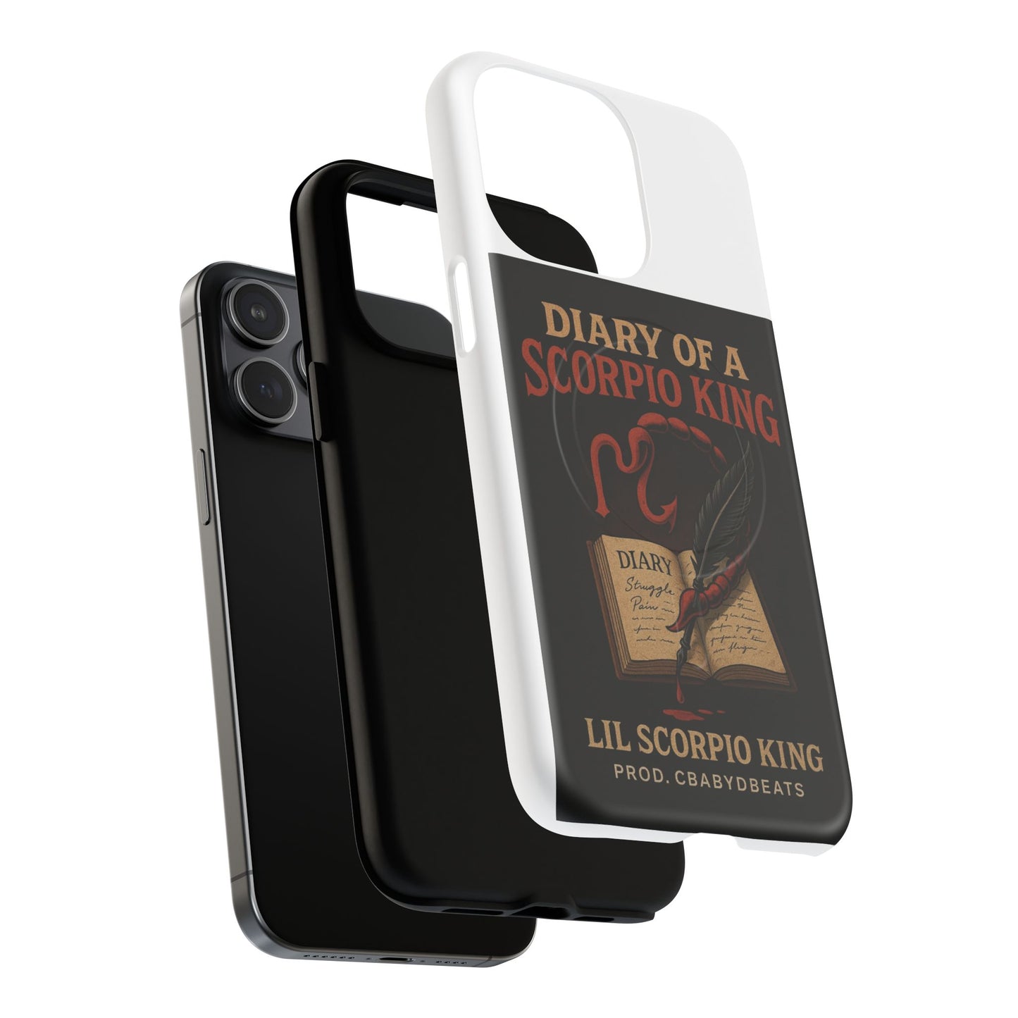 Scary diary of scorpion king Phone Case, Tough Phone Cover for Astrologers, Horoscope Gift, Astrology Accessory, Durable Cell Phone Protector