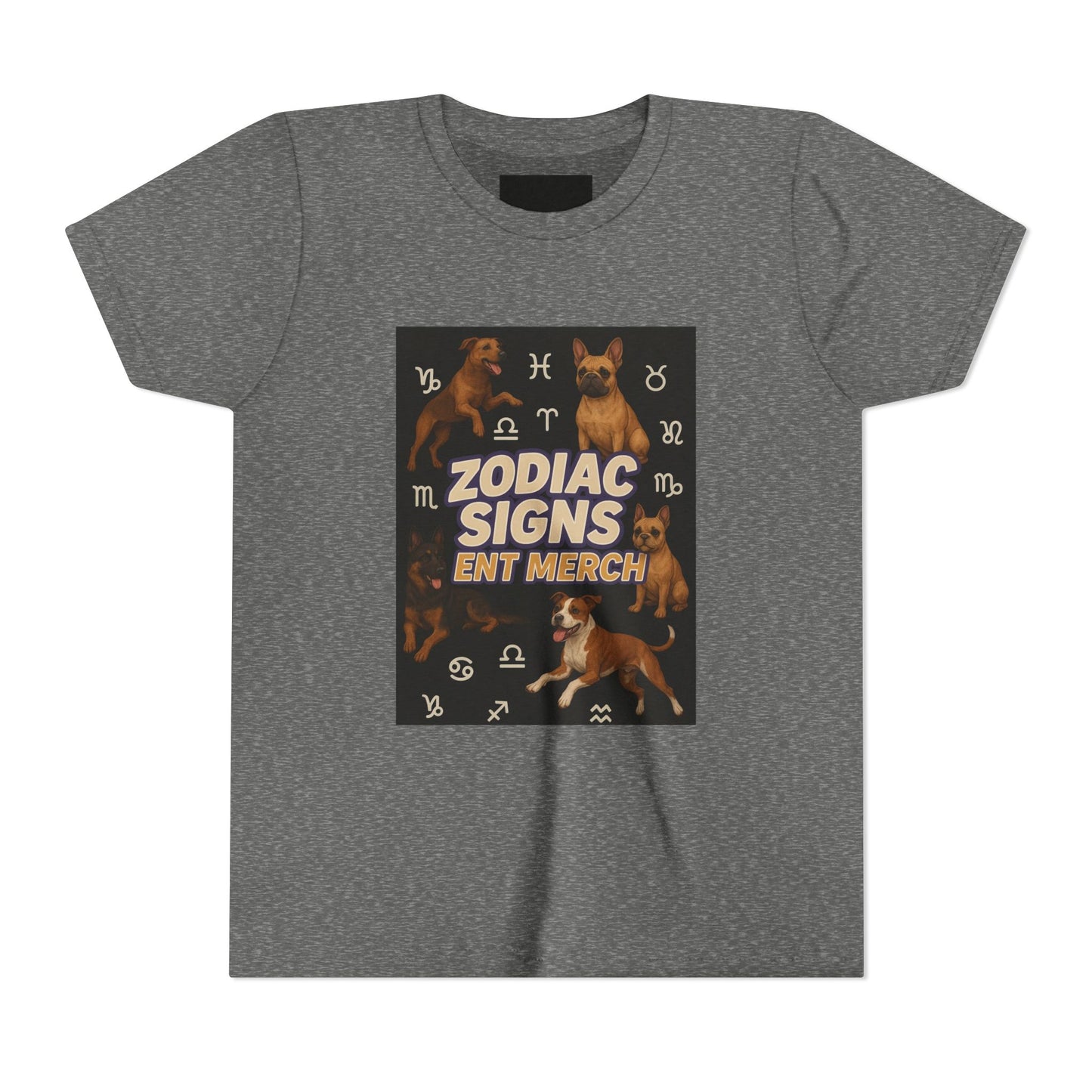 Gemini Wolf Youth Short Sleeve Tee - Astrology Shirt, Birthday Gift, Zodiac Apparel, Unique Tee for Kids