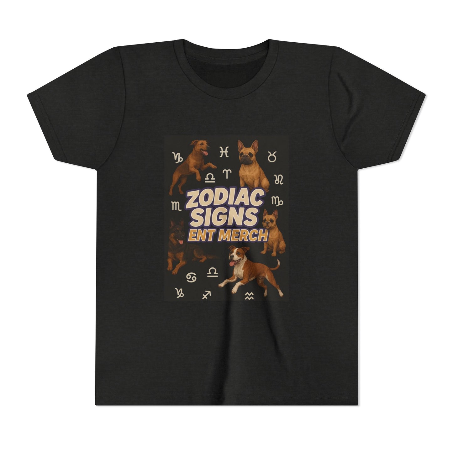 Gemini Wolf Youth Short Sleeve Tee - Astrology Shirt, Birthday Gift, Zodiac Apparel, Unique Tee for Kids