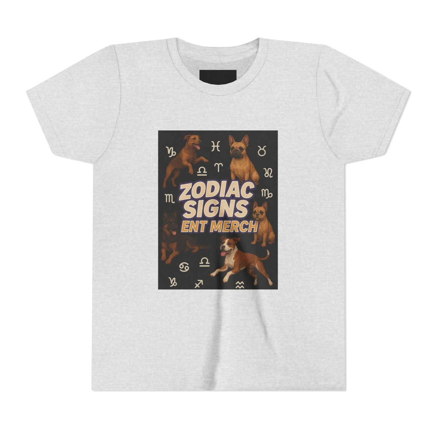 Gemini Wolf Youth Short Sleeve Tee - Astrology Shirt, Birthday Gift, Zodiac Apparel, Unique Tee for Kids