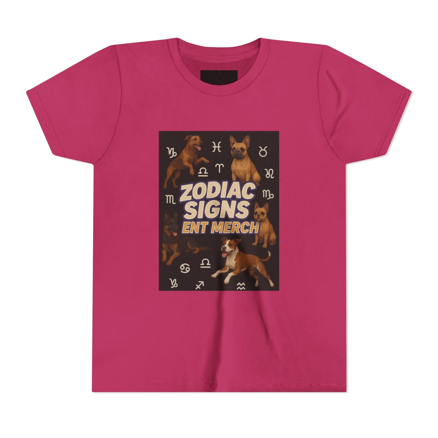 Gemini Wolf Youth Short Sleeve Tee - Astrology Shirt, Birthday Gift, Zodiac Apparel, Unique Tee for Kids