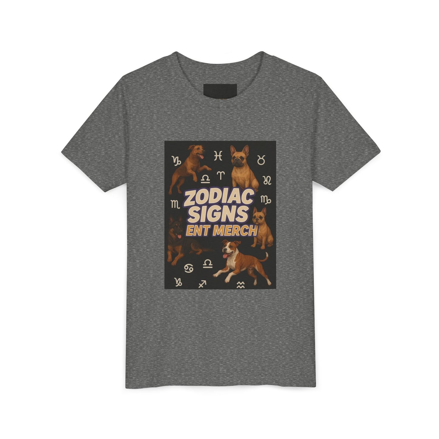 Gemini Wolf Youth Short Sleeve Tee - Astrology Shirt, Birthday Gift, Zodiac Apparel, Unique Tee for Kids