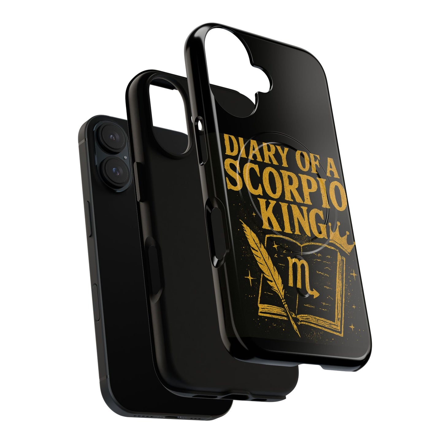 Diary of a scorpion king Zodiac Magnetic Phone Case, Tough Phone Cover for Astrologers, Horoscope Gift, Astrology Accessory, Durable Cell Phone Protector