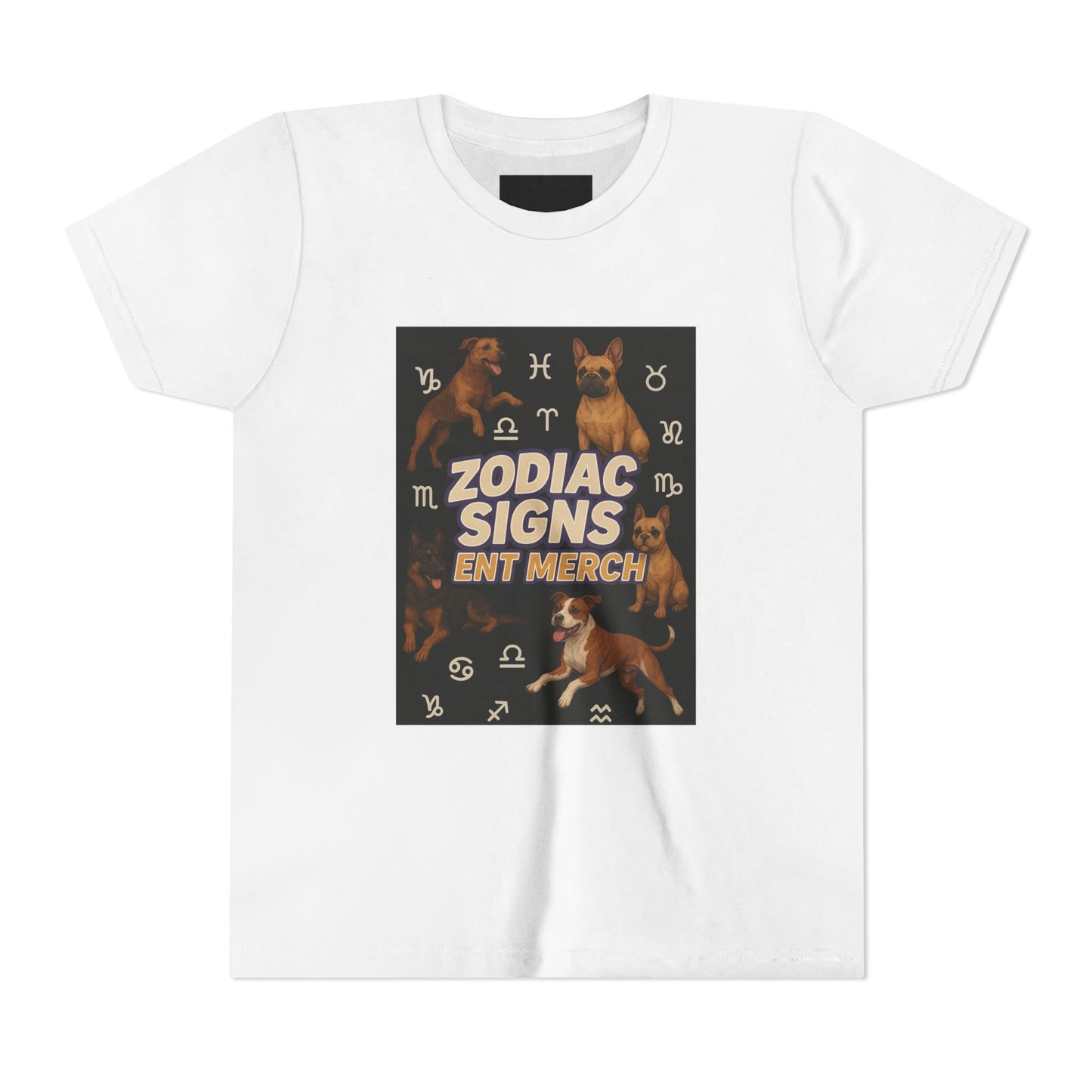 Gemini Wolf Youth Short Sleeve Tee - Astrology Shirt, Birthday Gift, Zodiac Apparel, Unique Tee for Kids