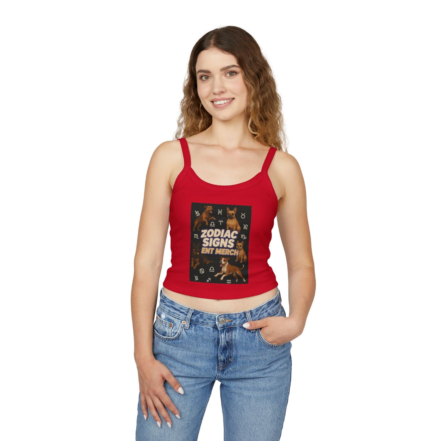 Sagittarius Zodiac Spaghetti Strap Tank Top, Astrology Apparel, Horoscope Gift, Birthday Top, Summer Fashion, Zodiac Sign Clothing