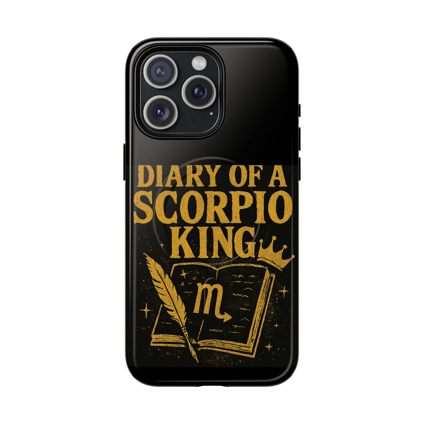 Diary of a scorpion king Zodiac Magnetic Phone Case, Tough Phone Cover for Astrologers, Horoscope Gift, Astrology Accessory, Durable Cell Phone Protector