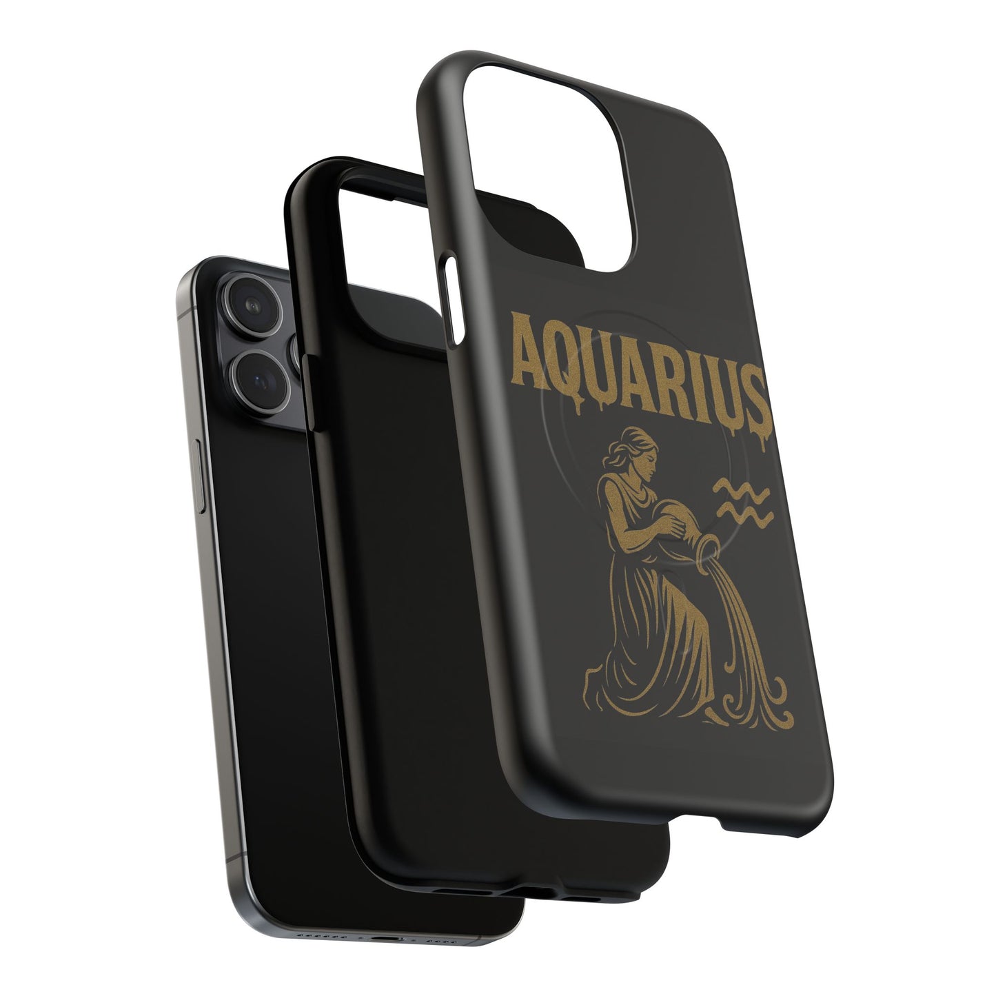 Aquarius Zodiac Magnetic Phone Case, Tough Phone Cover for Astrologers, Horoscope Gift, Astrology Accessory, Durable Cell Phone Protector