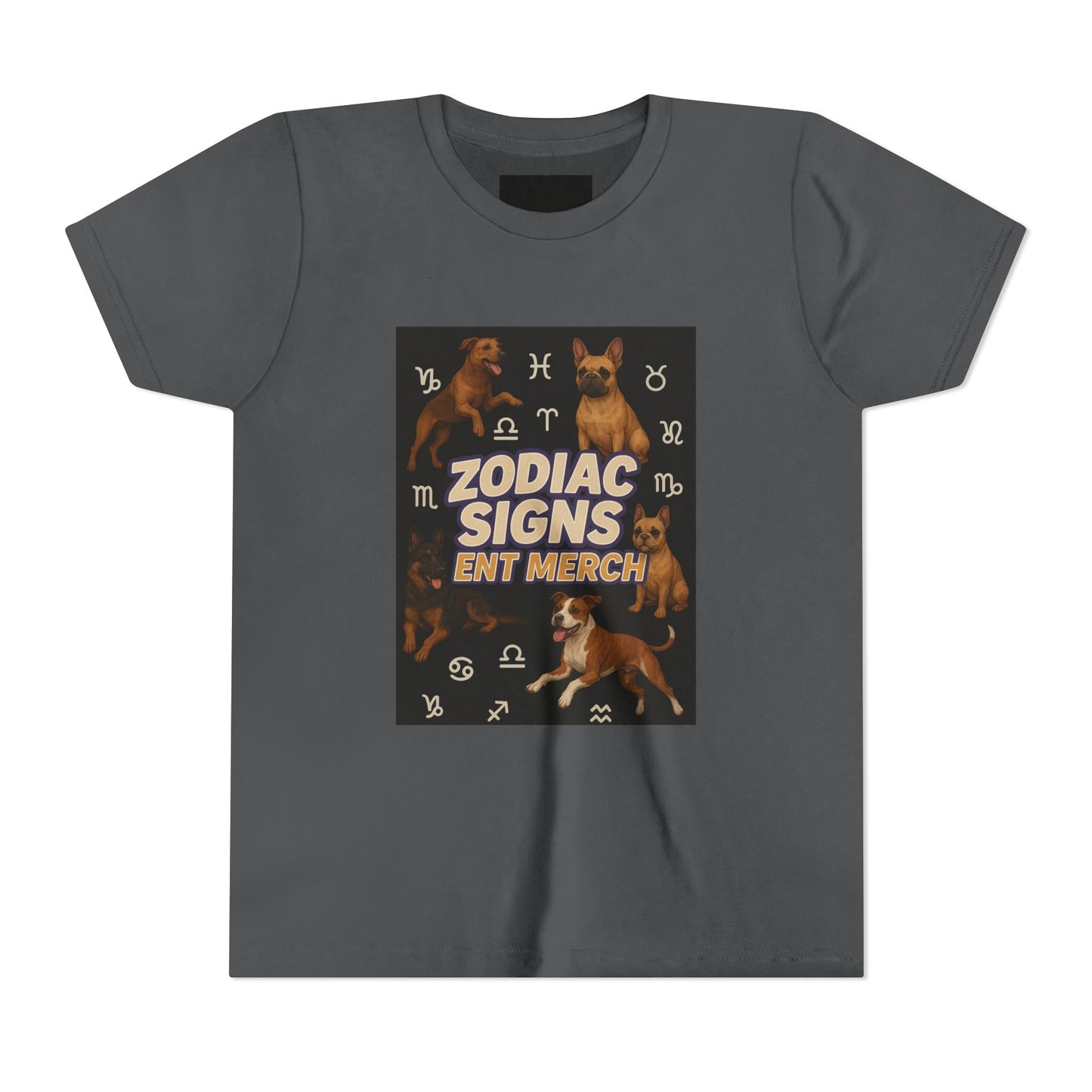 Gemini Wolf Youth Short Sleeve Tee - Astrology Shirt, Birthday Gift, Zodiac Apparel, Unique Tee for Kids
