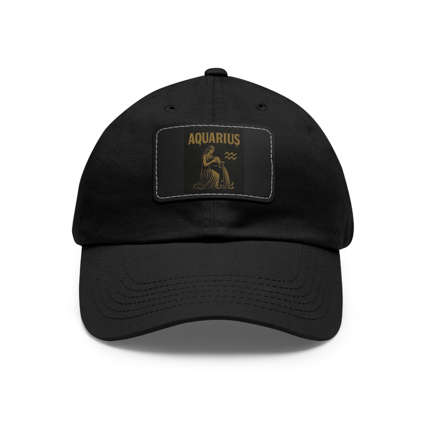 Dad Hat with Leather Patch, Astrology Fashion Hat, Gift for Pisces, Casual Outfit Accessory, Birthday Gift for Him