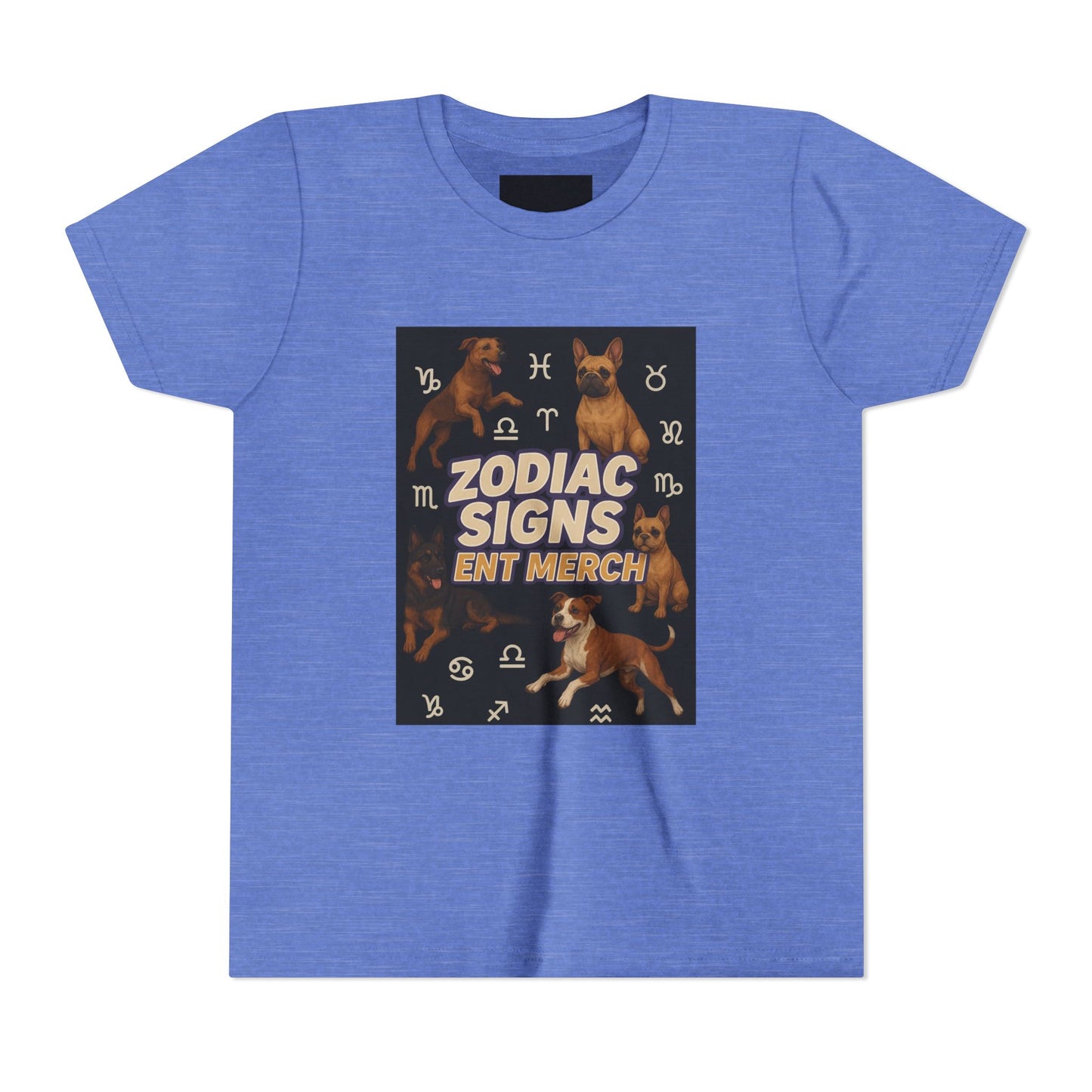 Gemini Wolf Youth Short Sleeve Tee - Astrology Shirt, Birthday Gift, Zodiac Apparel, Unique Tee for Kids