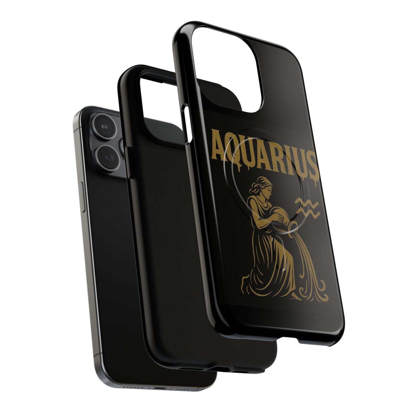 Aquarius Zodiac Magnetic Phone Case, Tough Phone Cover for Astrologers, Horoscope Gift, Astrology Accessory, Durable Cell Phone Protector