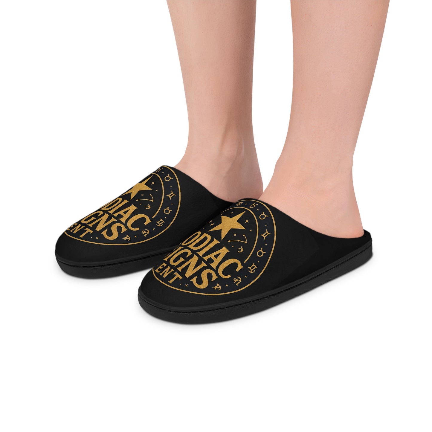 Zodiac Signs Slippers Women's Indoor | Astrology Gift, House Slippers, Zodiac Homewear, Comfortable Footwear, Star Sign Present