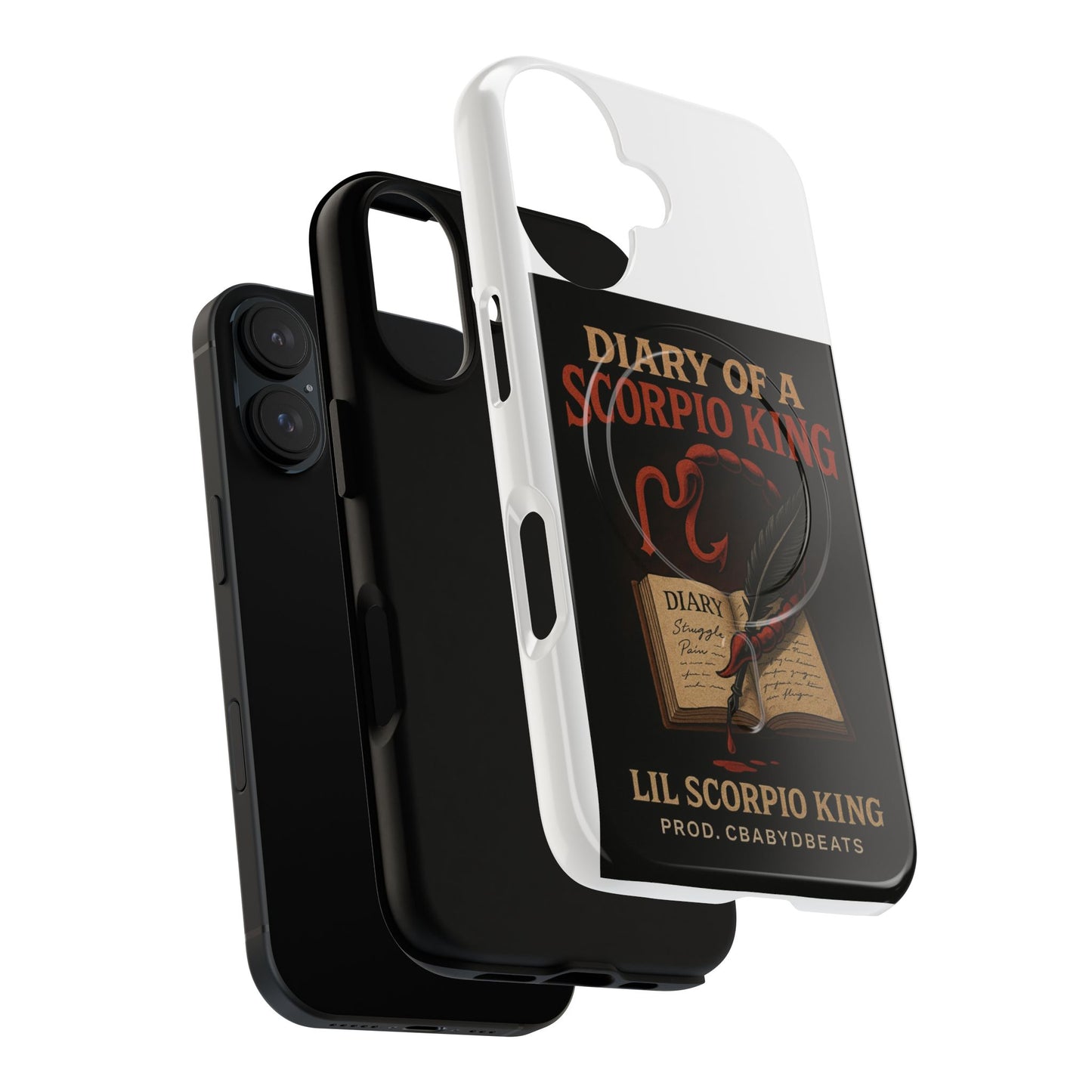 Scary diary of scorpion king Phone Case, Tough Phone Cover for Astrologers, Horoscope Gift, Astrology Accessory, Durable Cell Phone Protector