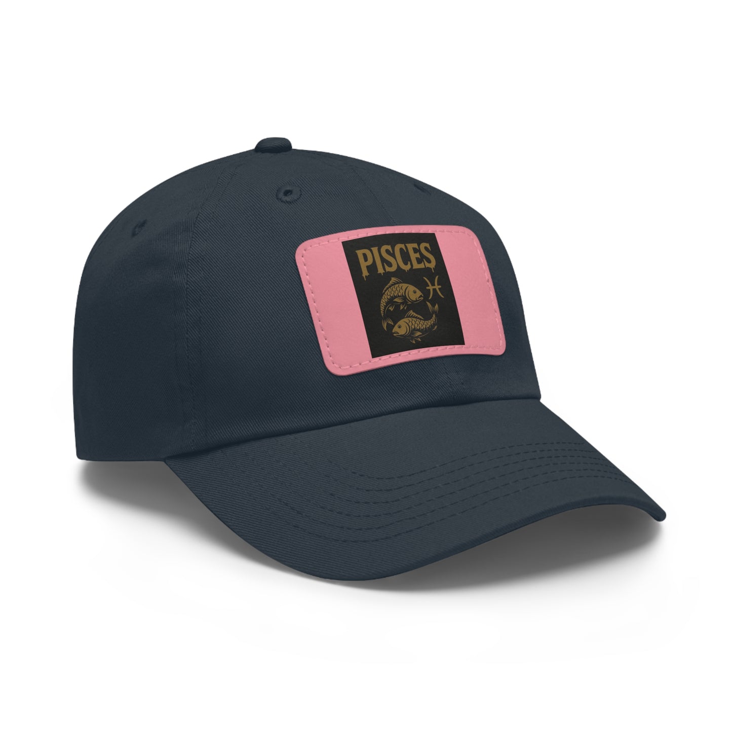Pisces Dad Hat with Leather Patch, Astrology Fashion Hat, Gift for Pisces, Casual Outfit Accessory, Birthday Gift for Him