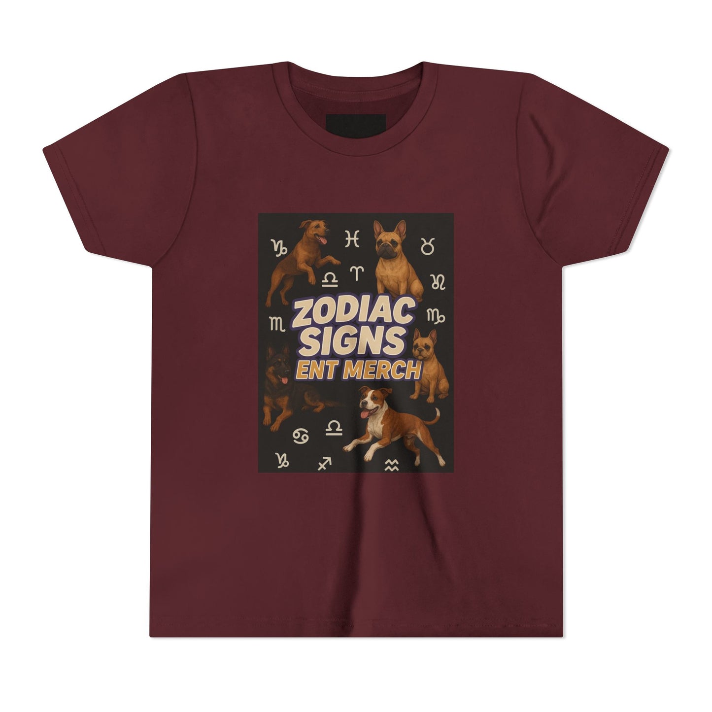 Gemini Wolf Youth Short Sleeve Tee - Astrology Shirt, Birthday Gift, Zodiac Apparel, Unique Tee for Kids