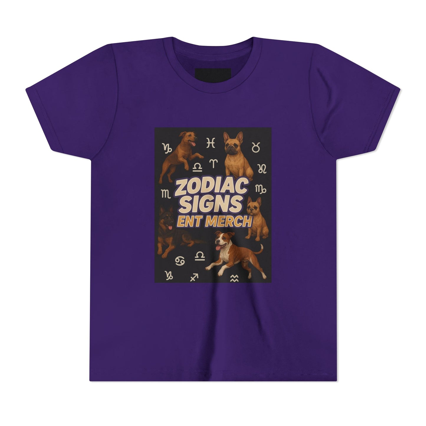 Gemini Wolf Youth Short Sleeve Tee - Astrology Shirt, Birthday Gift, Zodiac Apparel, Unique Tee for Kids