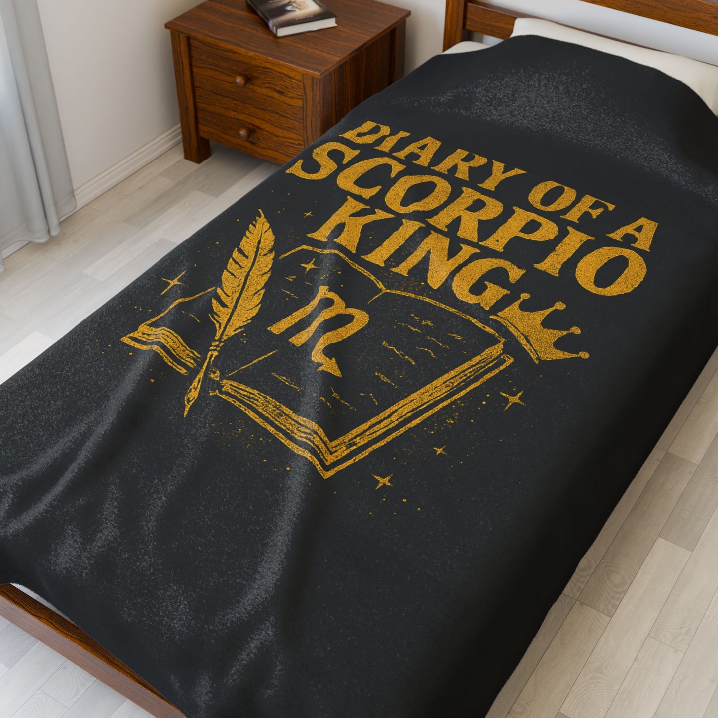 Scorpio Velveteen Plush Blanket | Cozy Zodiac Throw, Astrology Gift, Unique Home Decor, Birthday Gift for Scorpio, Warm & Soft Blanket