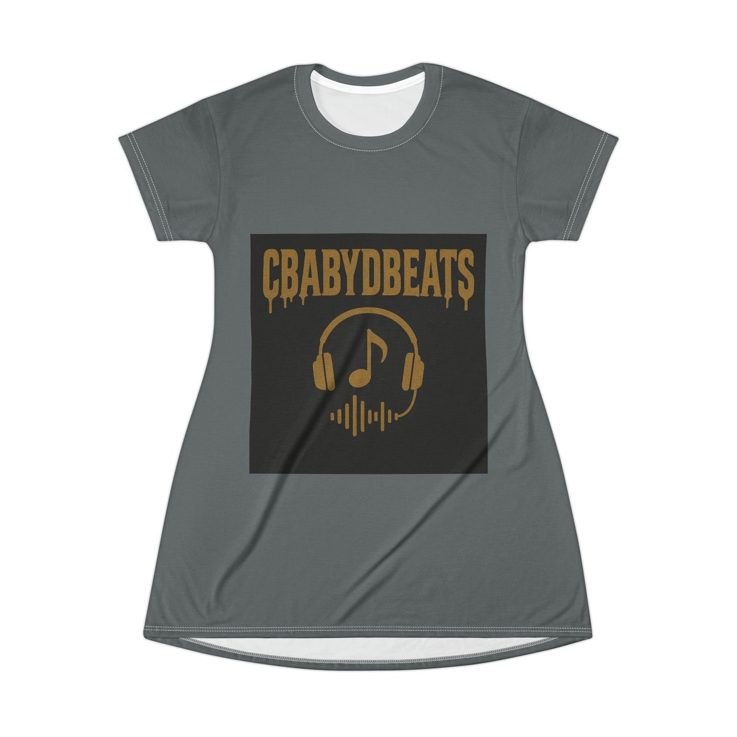 Music Vibes Graphic T-Shirt Dress, Casual Summer Dress, Women’s Lounge Wear, Gift for Music Lovers, Festival Outfit
