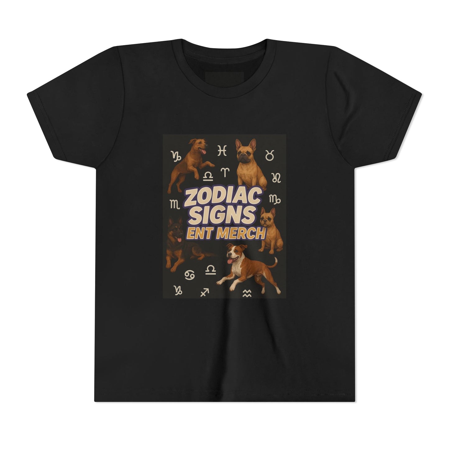 Gemini Wolf Youth Short Sleeve Tee - Astrology Shirt, Birthday Gift, Zodiac Apparel, Unique Tee for Kids