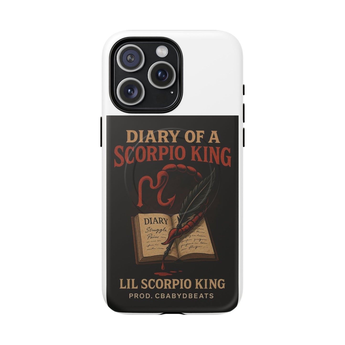 Scary diary of scorpion king Phone Case, Tough Phone Cover for Astrologers, Horoscope Gift, Astrology Accessory, Durable Cell Phone Protector