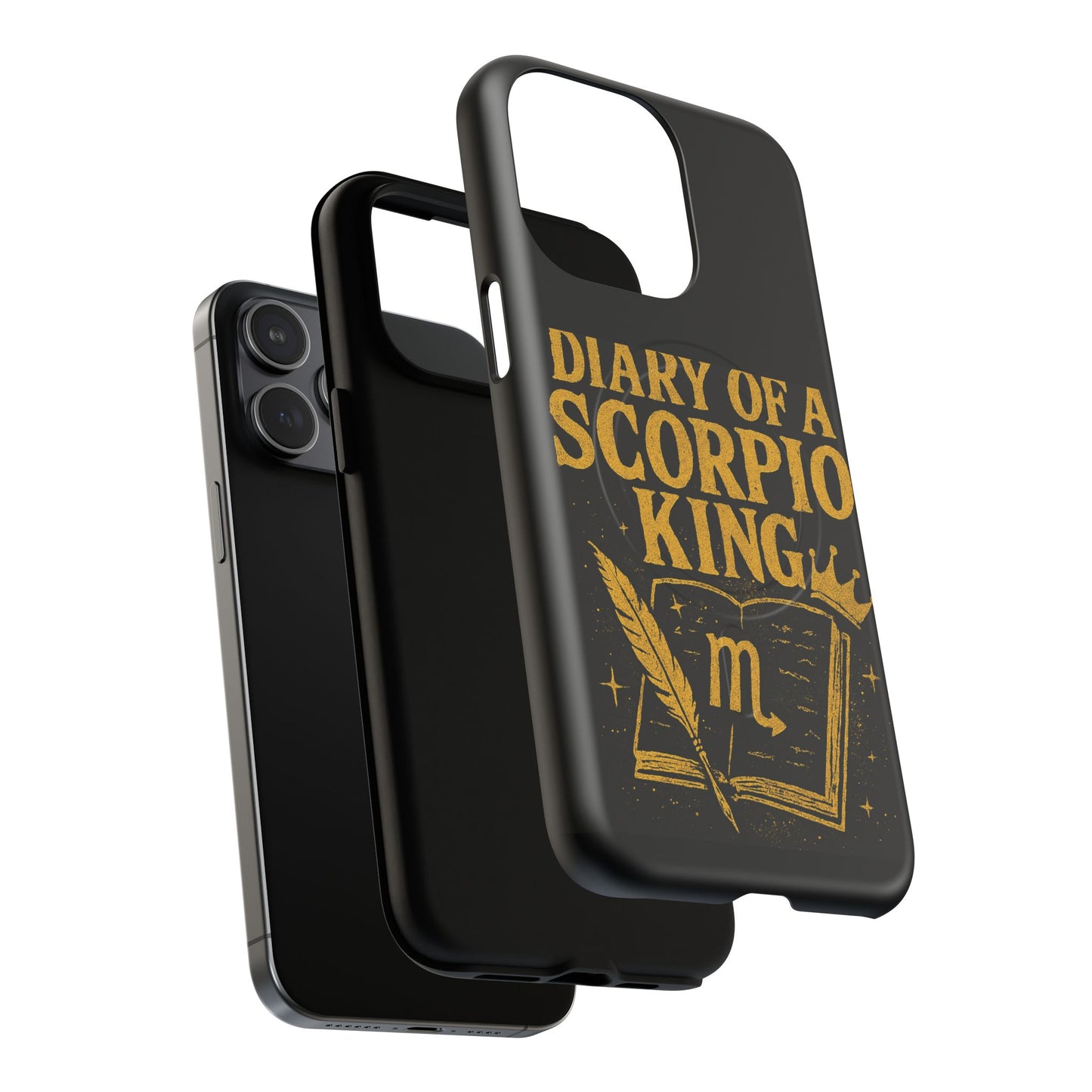 Diary of a scorpion king Zodiac Magnetic Phone Case, Tough Phone Cover for Astrologers, Horoscope Gift, Astrology Accessory, Durable Cell Phone Protector
