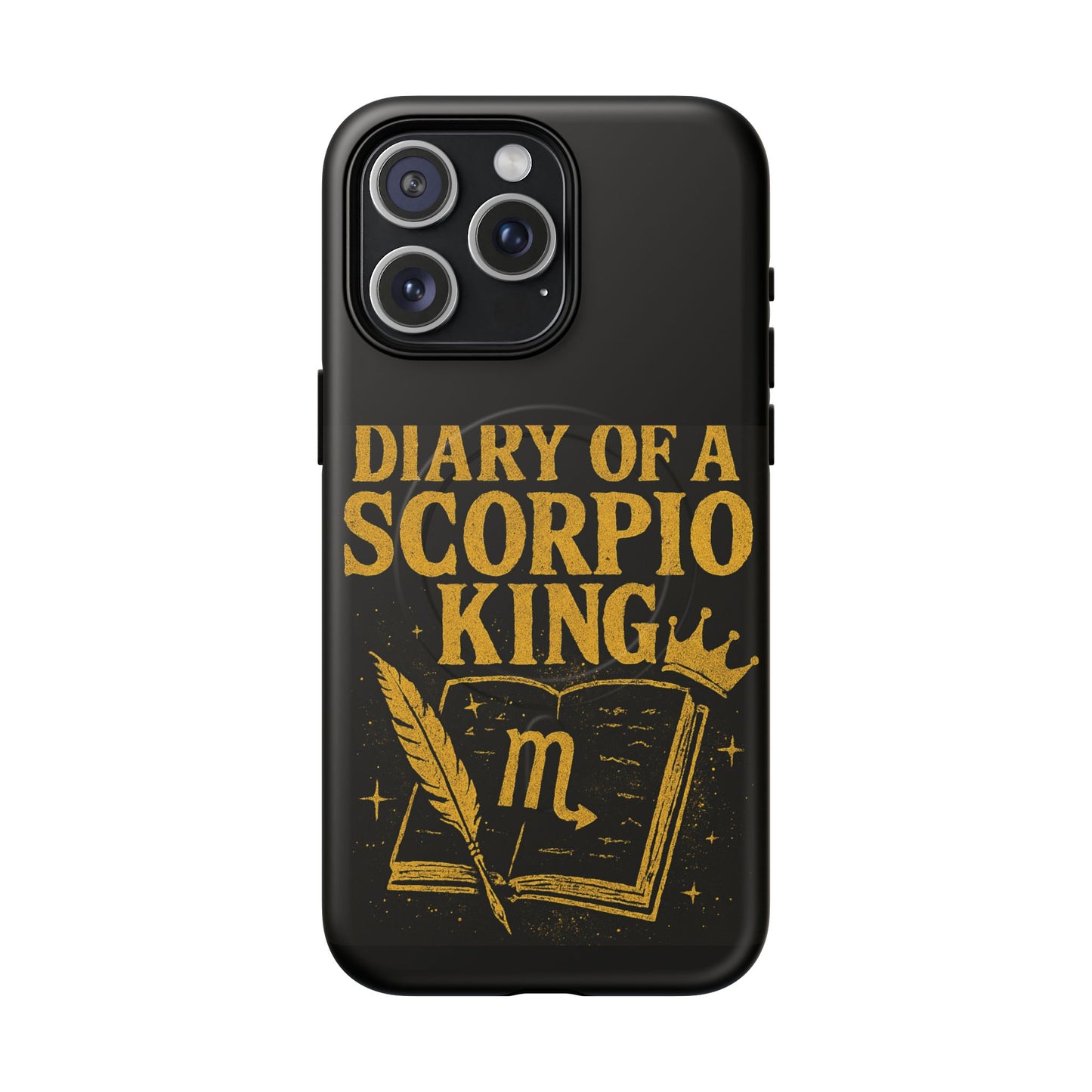 Diary of a scorpion king Zodiac Magnetic Phone Case, Tough Phone Cover for Astrologers, Horoscope Gift, Astrology Accessory, Durable Cell Phone Protector