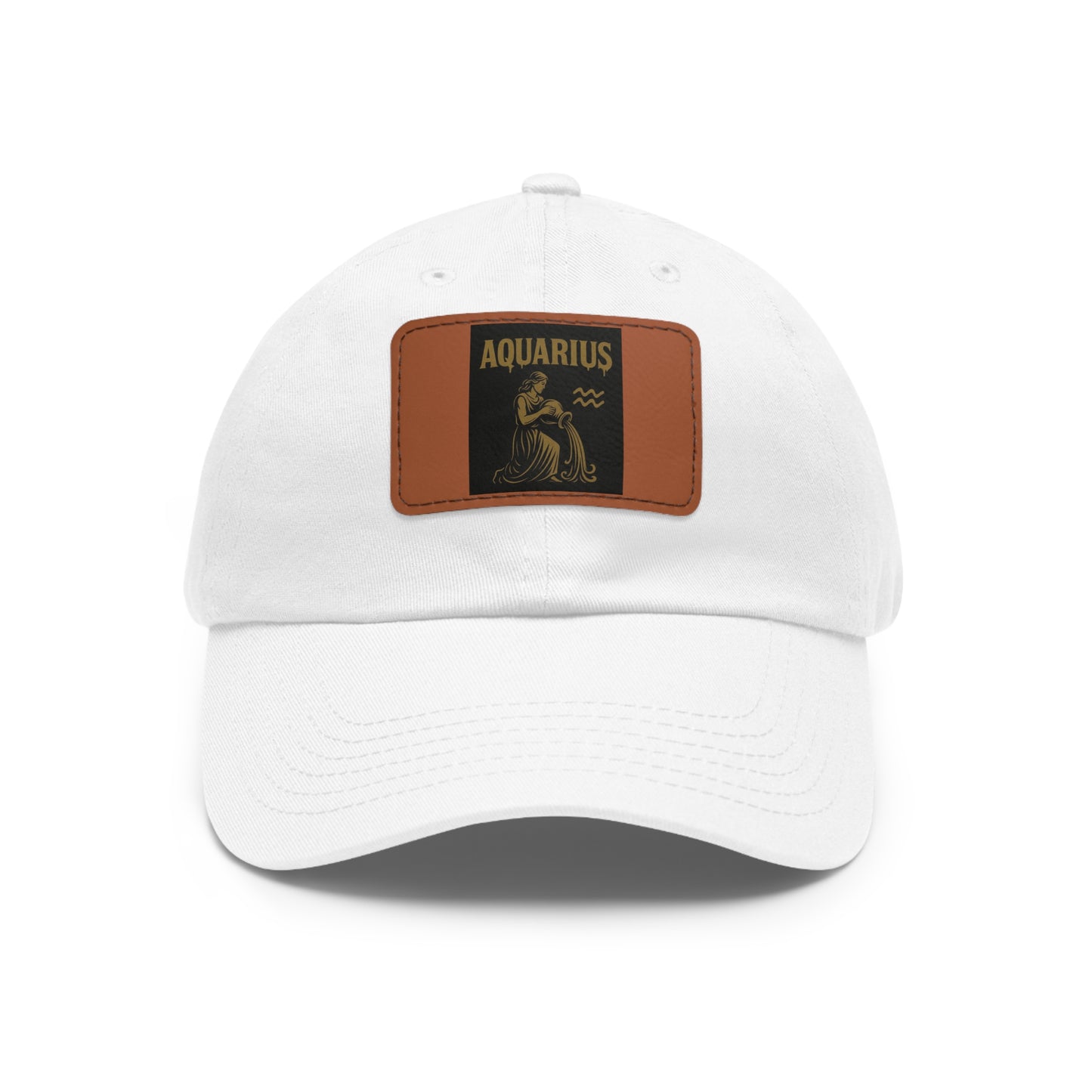 Dad Hat with Leather Patch, Astrology Fashion Hat, Gift for Pisces, Casual Outfit Accessory, Birthday Gift for Him