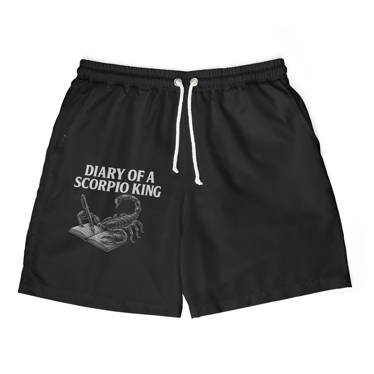Unisex Scorpio King Swim Shorts, Beachwear, Travel Essentials, Summer Swimwear, Pool Party Attire, Zodiac Astrology Gifts
