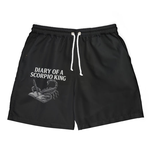 Unisex Scorpio King Swim Shorts, Beachwear, Travel Essentials, Summer Swimwear, Pool Party Attire, Zodiac Astrology Gifts