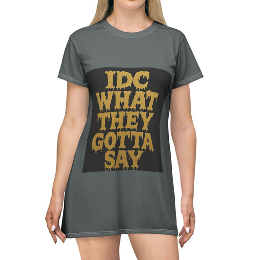 Music Vibes Graphic T-Shirt Dress, Casual Summer Dress, Women’s Lounge Wear, Gift for Music Lovers, Festival Outfit