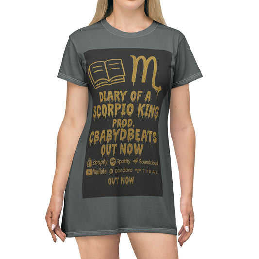 Music Vibes Graphic T-Shirt Dress, Casual Summer Dress, Women’s Lounge Wear, Gift for Music Lovers, Festival Outfit
