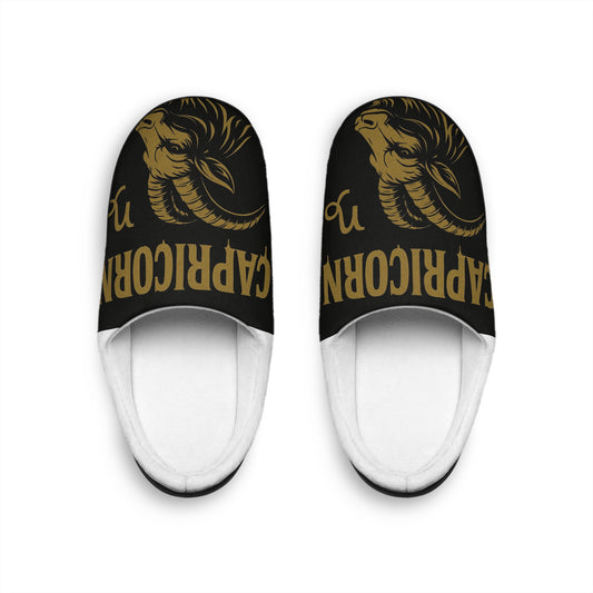 Capricorn Slippers, Relaxation Footwear, House Shoes, Gift for Him, Comfortable Slippers, Stylish Lounge Wear