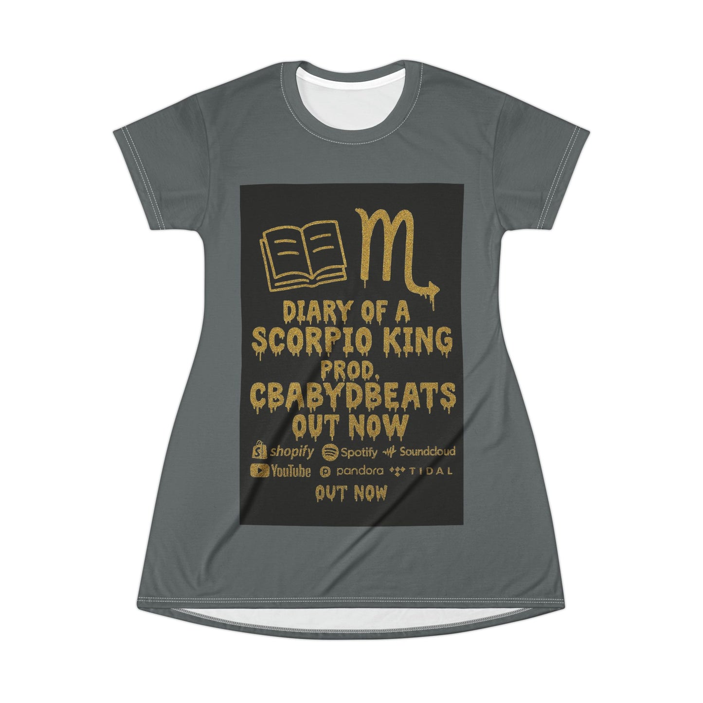 Music Vibes Graphic T-Shirt Dress, Casual Summer Dress, Women’s Lounge Wear, Gift for Music Lovers, Festival Outfit