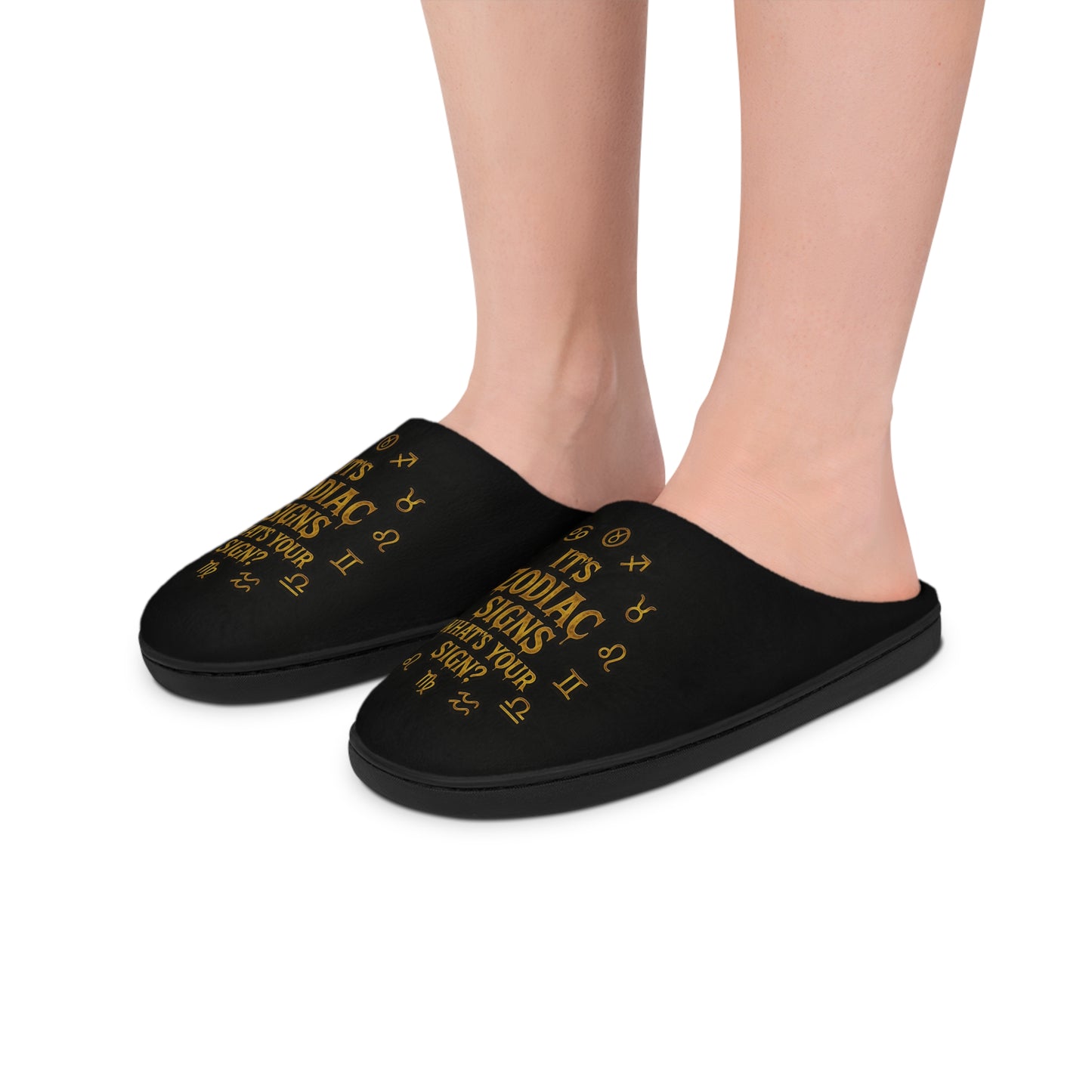 Zodiac Signs Slippers - Cozy Astrology Home Footwear, Perfect Gift for Horoscope Lovers, Relaxation, Birthday, Home