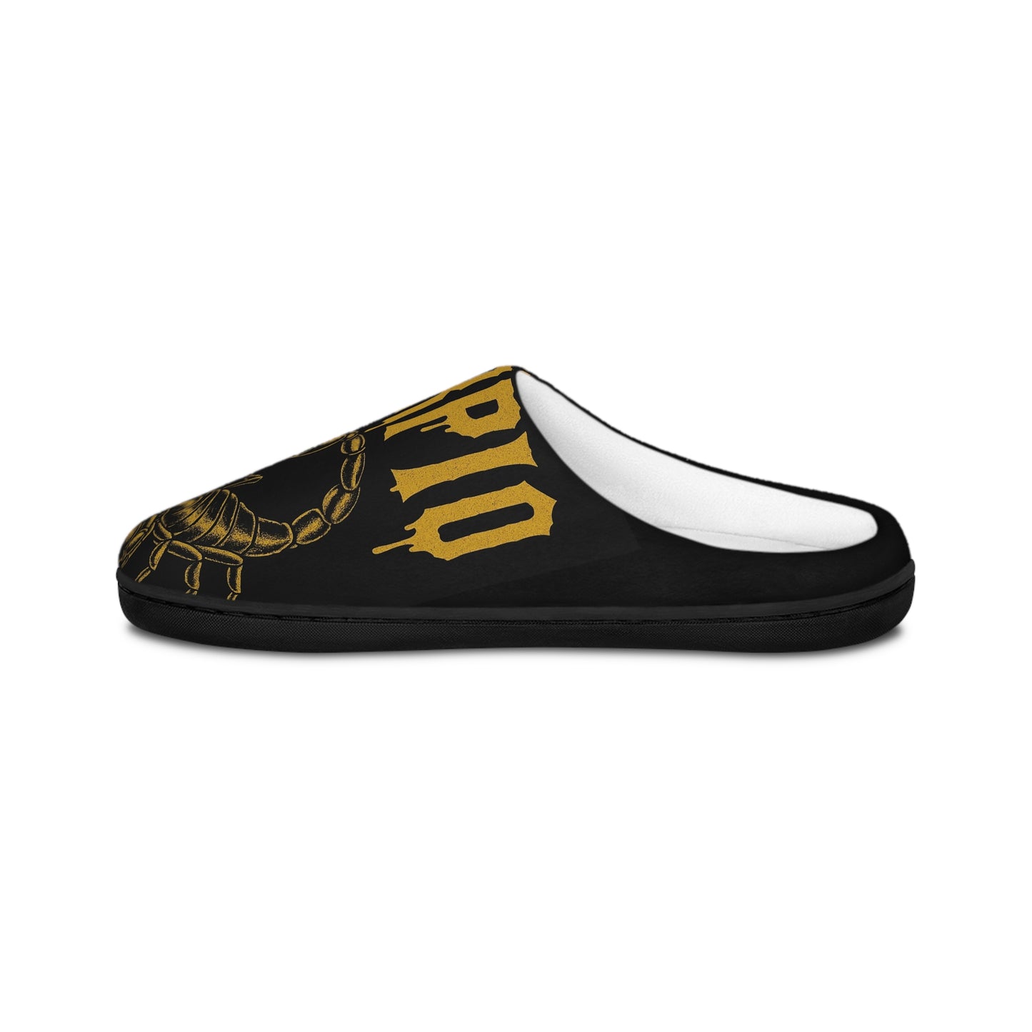 Cozy Scorpion Print Unisex Indoor Slippers, Cute Home Footwear, Gift for Her, Zodiac Slippers, Comfortable Lounge Shoes