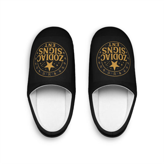 Zodiac Signs Ent Merch Slippers for Men | Perfect Gift for Astrology Lovers, Indoor Slippers, Personalized Footwear, Home Comfort