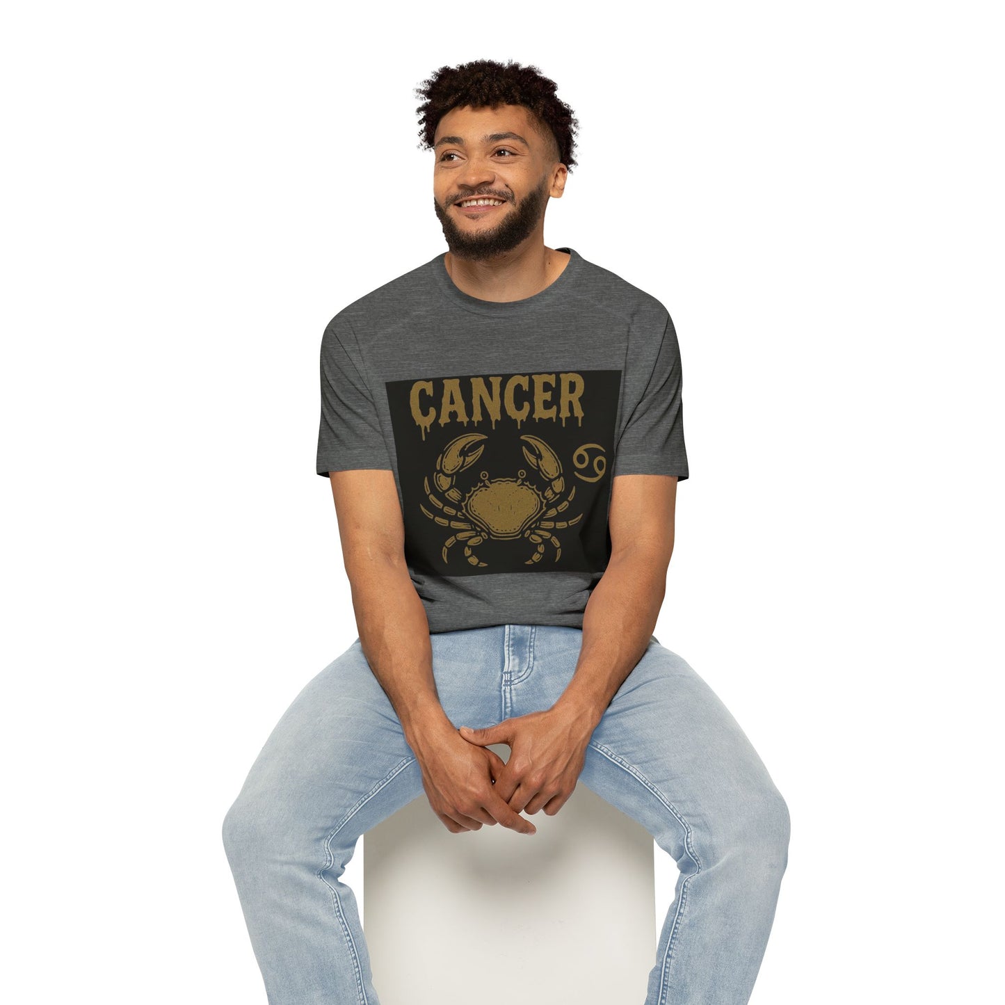 Cancer Sign Men's Raglan T-Shirt, Astrology Tee, Horoscope Apparel, Gift for Astrology Lovers, Star Sign Shirt