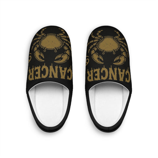Cancer Slippers, Comfortable Cozy Footwear, Unique Indoor Shoes, Perfect Gift for Him, Home Essentials