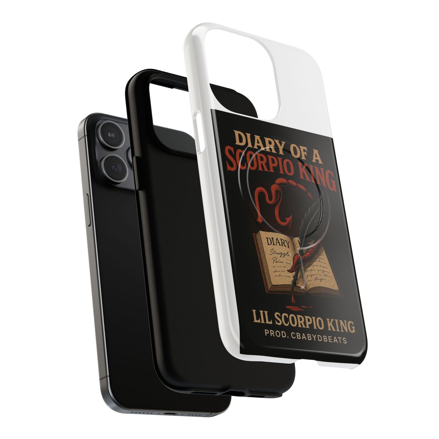 Scary diary of scorpion king Phone Case, Tough Phone Cover for Astrologers, Horoscope Gift, Astrology Accessory, Durable Cell Phone Protector