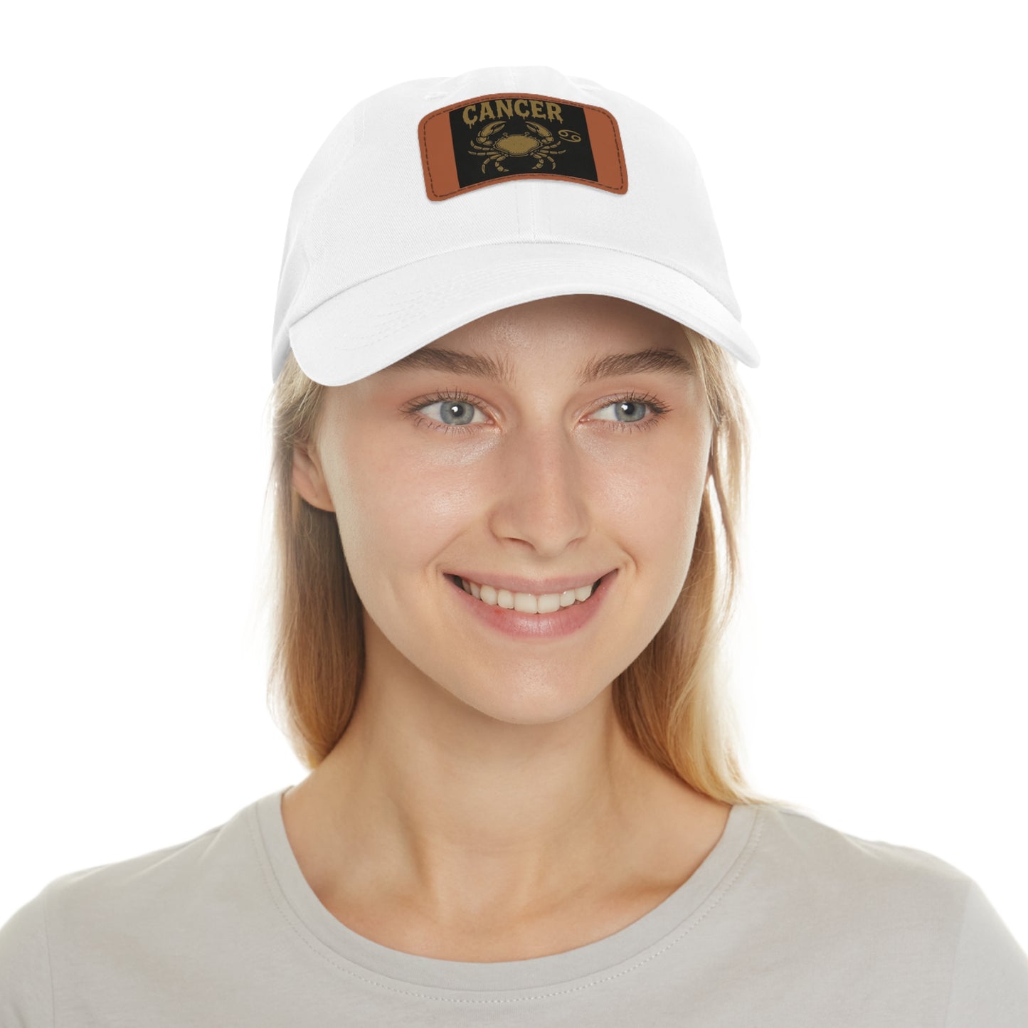 Dad Hat with Leather Patch, Astrology Fashion Hat, Gift for Pisces, Casual Outfit Accessory, Birthday Gift for Him