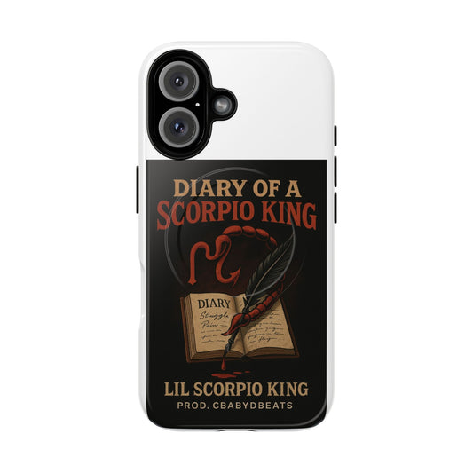 Scary diary of scorpion king Phone Case, Tough Phone Cover for Astrologers, Horoscope Gift, Astrology Accessory, Durable Cell Phone Protector