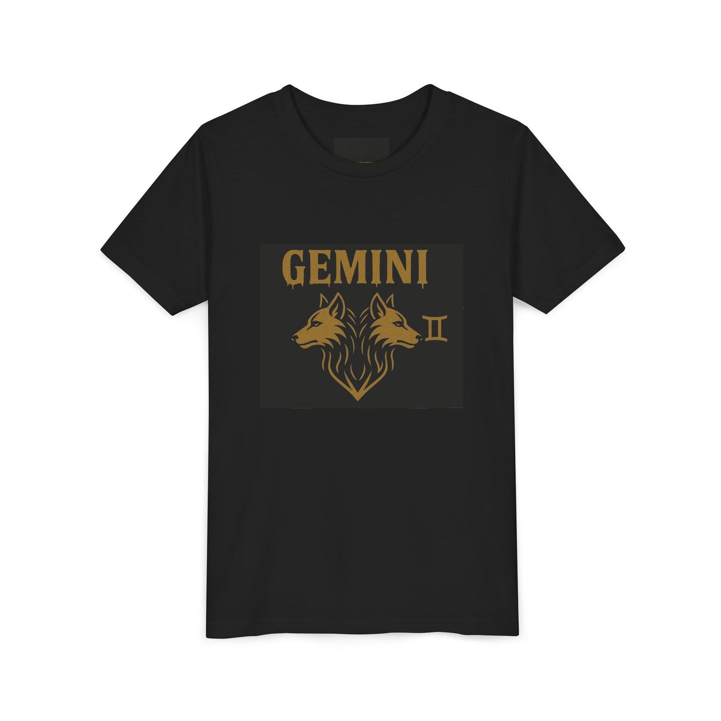 Copy of Gemini Wolf Youth Short Sleeve Tee - Astrology Shirt, Birthday Gift, Zodiac Apparel, Unique Tee for Kids